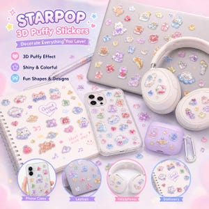 3D Gel Resin "Bonbon Drop Pop Seal" Stickers - 1 PC | kawaii cute kpop toploader decal deco polco korean journaling scrapbooking