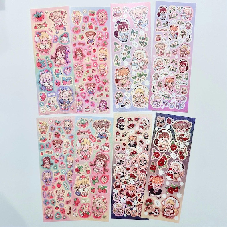 Kpop Polco Deco Stickers "cottage Girl" Sticker - 2 PCS | Kawaii Cute ...