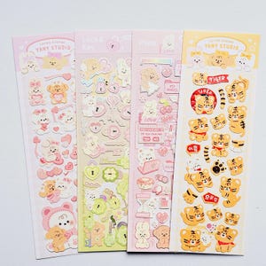 Adesivos KPop Polco Deco Adesivo &quot;Lovely Friends&quot; - 1 PC | kawaii fofo kpop toploader decalque deco polco coreano diário scrapbooking
