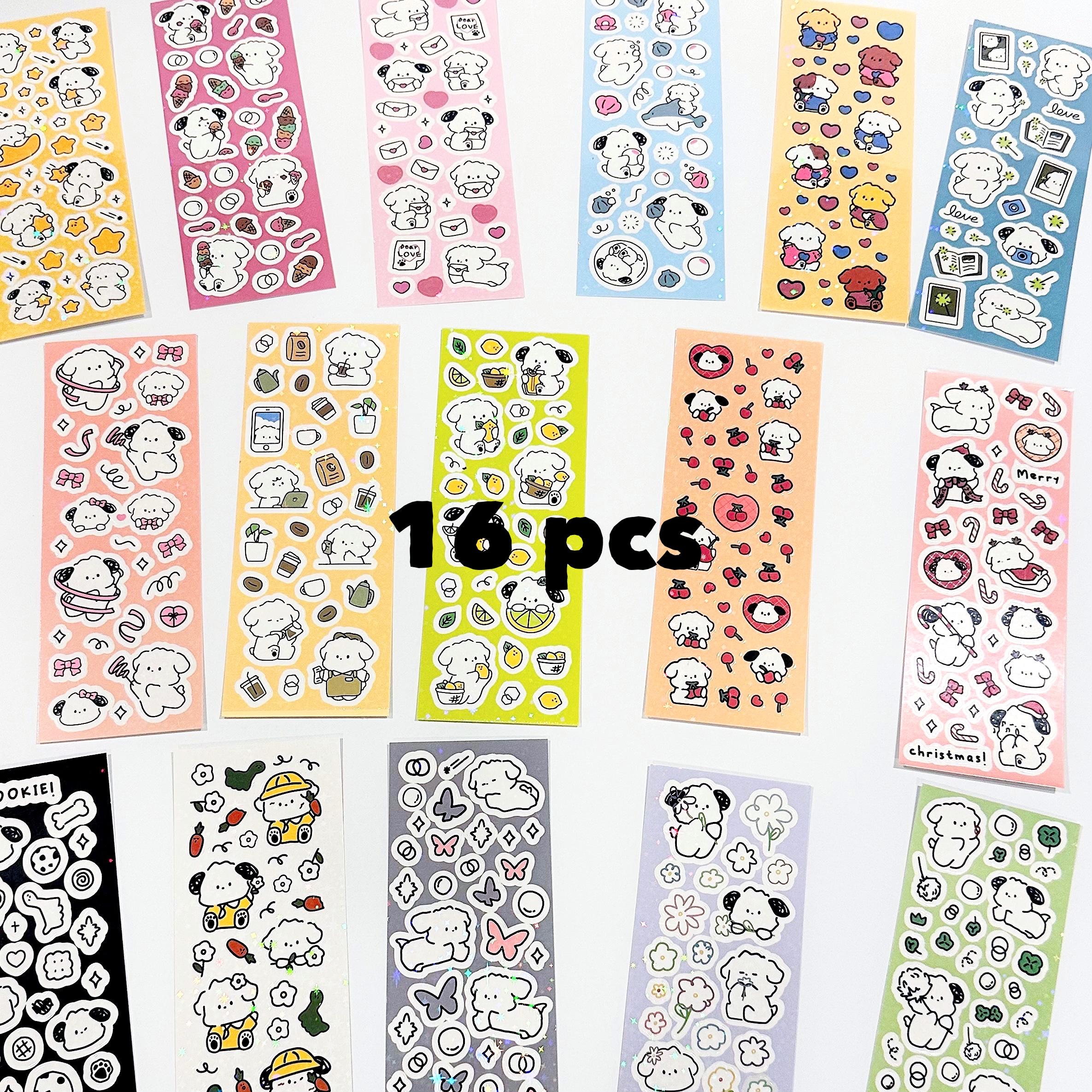 Kpop Polco Deco Stickers "doodle Dog" - 1 PC/16 PCS | Kawaii Cute Kpop ...