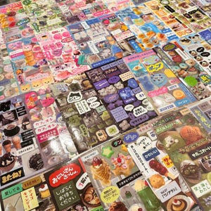 45 Pages/800 stickers Japanese Retro Sticker Book | kpop polco kawaii cute kpop decal deco polco korean journaling scrapbooking stationery