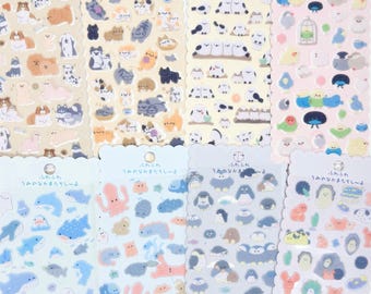 Fuzzy Felt Sticker - 1 PC | kawaii cute kpop toploader decal deco polco korean journaling scrapbooking