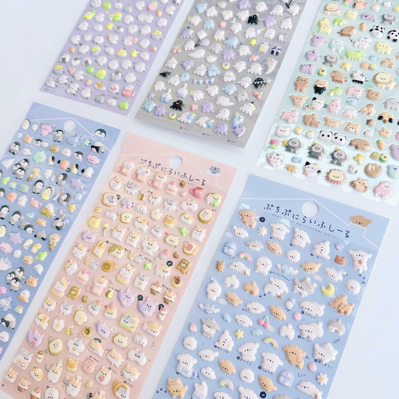 KPop Polco Deco Stickers "3D Puffy" Sticker - 1 PC | cute kawaii toploader decal korean japanese journaling scrapbooking