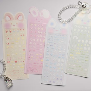 KPop Polco Deko-Aufkleber „Süße Ohren“ – 1 Stück | kawaii süßer Kpop Toploader Aufkleber Deko Polco koreanisches Journaling Scrapbooking