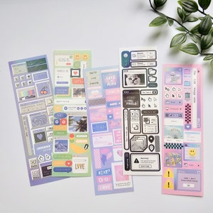 KPop Polco Deco adesivi "Moody Series" - 1 PC / kawaii carino kpop toploader decalcomania deco polco coreano journaling scrapbooking
