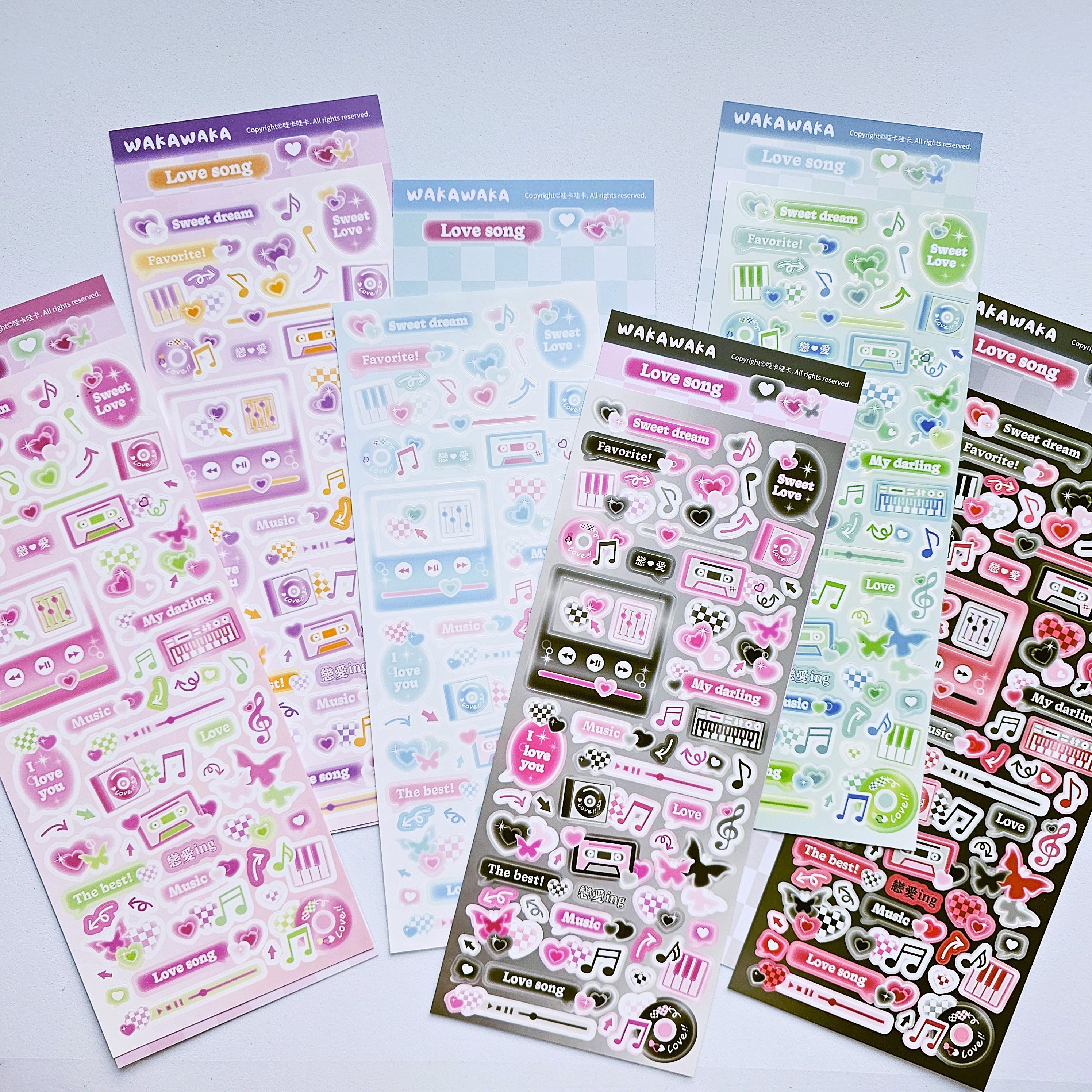 KPop Polco Deco Stickers "Love Song" - 1 PC | kawaii cute kpop toploader decal deco polco korean journaling scrapbooking