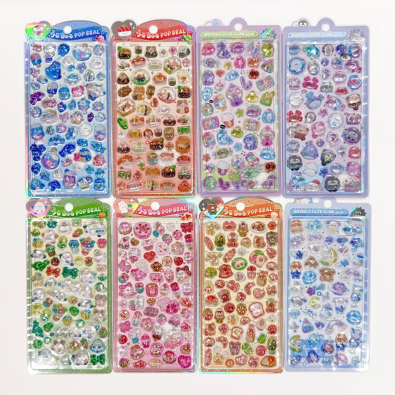 3D Gel Resin "Bonbon Drop Pop Seal" Stickers - 1 PC | kawaii cute kpop toploader decal deco polco korean journaling scrapbooking