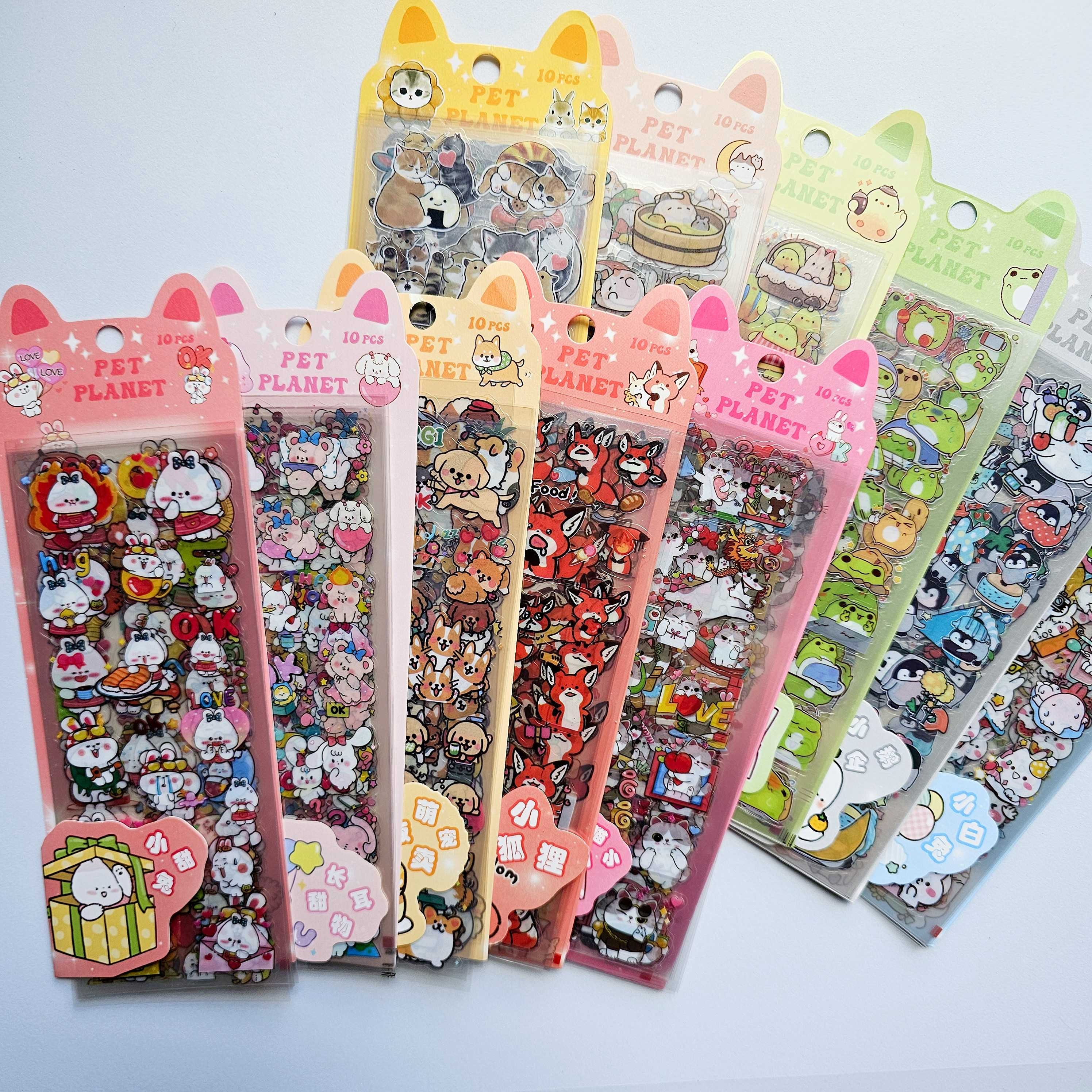 10 Pack PET PVC Stickers | Kawaii Cute Kpop Toploader Decal Deco Polco ...