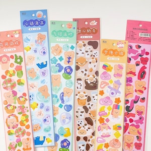 KPop Polco Deco Aufkleber ""Teddybär"" - 2 STK | kpop Toploader Aufkleber Deko polco koreanisches Journaling Scrapbooking