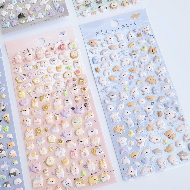 KPop Polco Deco Stickers "3D Puffy" Sticker - 1 PC | cute kawaii toploader decal korean japanese journaling scrapbooking