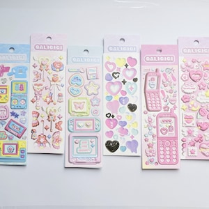 KPop Polco Deco adesivi "Galici Sweet Baby" - 1 PC / kawaii carino kpop toploader decalcomania deco polco coreano journaling scrapbooking
