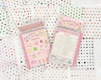 Mini PET Sticker Book (32 Pages) | kawaii cute kpop toploader decal deco polco korean journaling scrapbooking