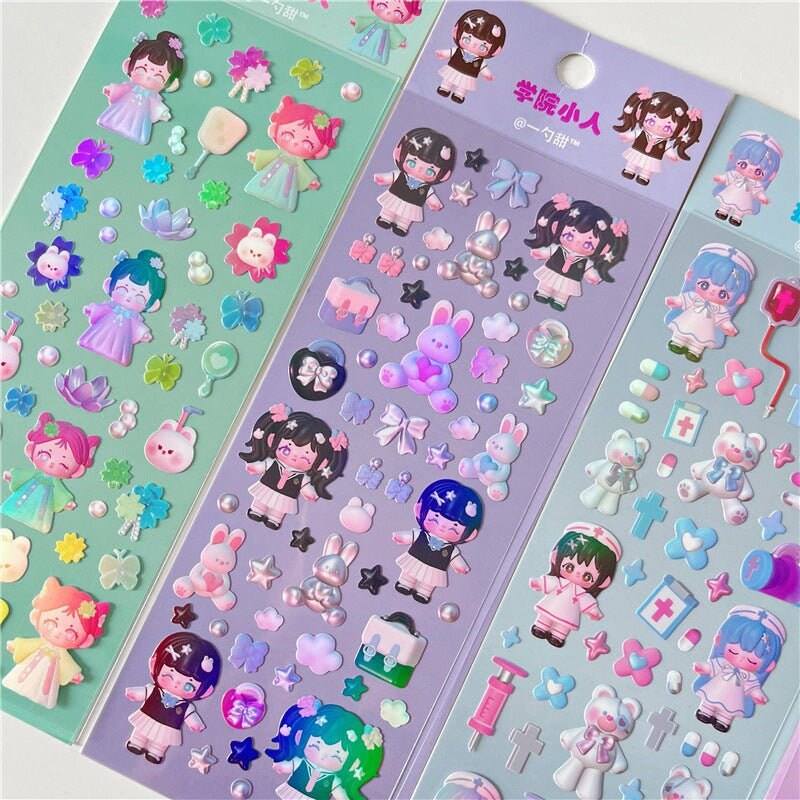 Kpop Polco Deco Stickers "sweet Girl" Sticker - 1 PC | Kawaii Cute Kpop ...