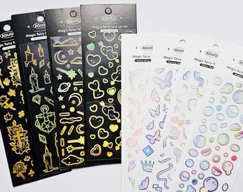 KPop Polco Deco Pegatinas "Magic Fairytale" - 1 PC / kawaii lindo kpop toploader calcomanía deco polco diario coreano scrapbooking