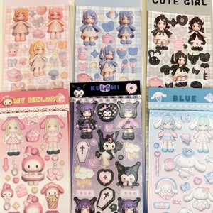 Etiquetas de KPop Polco Deco do &quot;etiqueta da menina fantasia&quot; de &lt;br&gt; Entrega Rápida? kawaii fofo kpop toploader decalque deco polco coreano diário scrapbooking