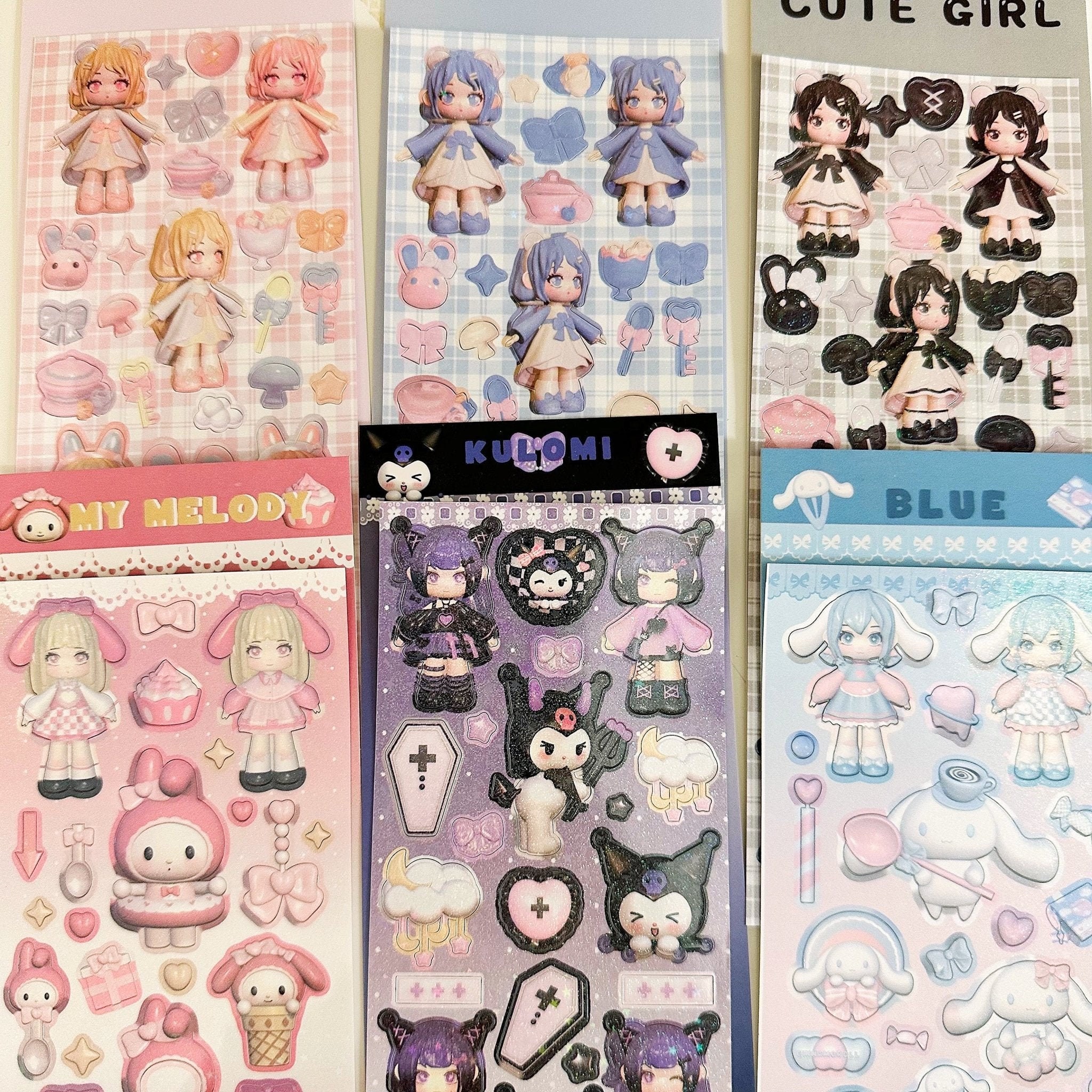 Kpop Polco Deco Stickers "costume Girl" Sticker | Kawaii Cute Kpop ...