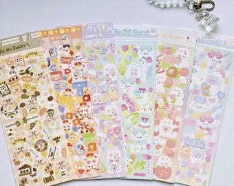 KPop Polco Deco Stickers "Jiumi Sweet" - 1 PC | kawaii cute kpop toploader decal deco polco korean journaling scrapbooking