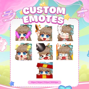 Custom Twitch Emotes | Animated Emotes, Chibi Emotes, Animated Emotes, YCH, Discord Emotes, Vtuber Emotes, Twitch Emotes, Pet Animal Emote