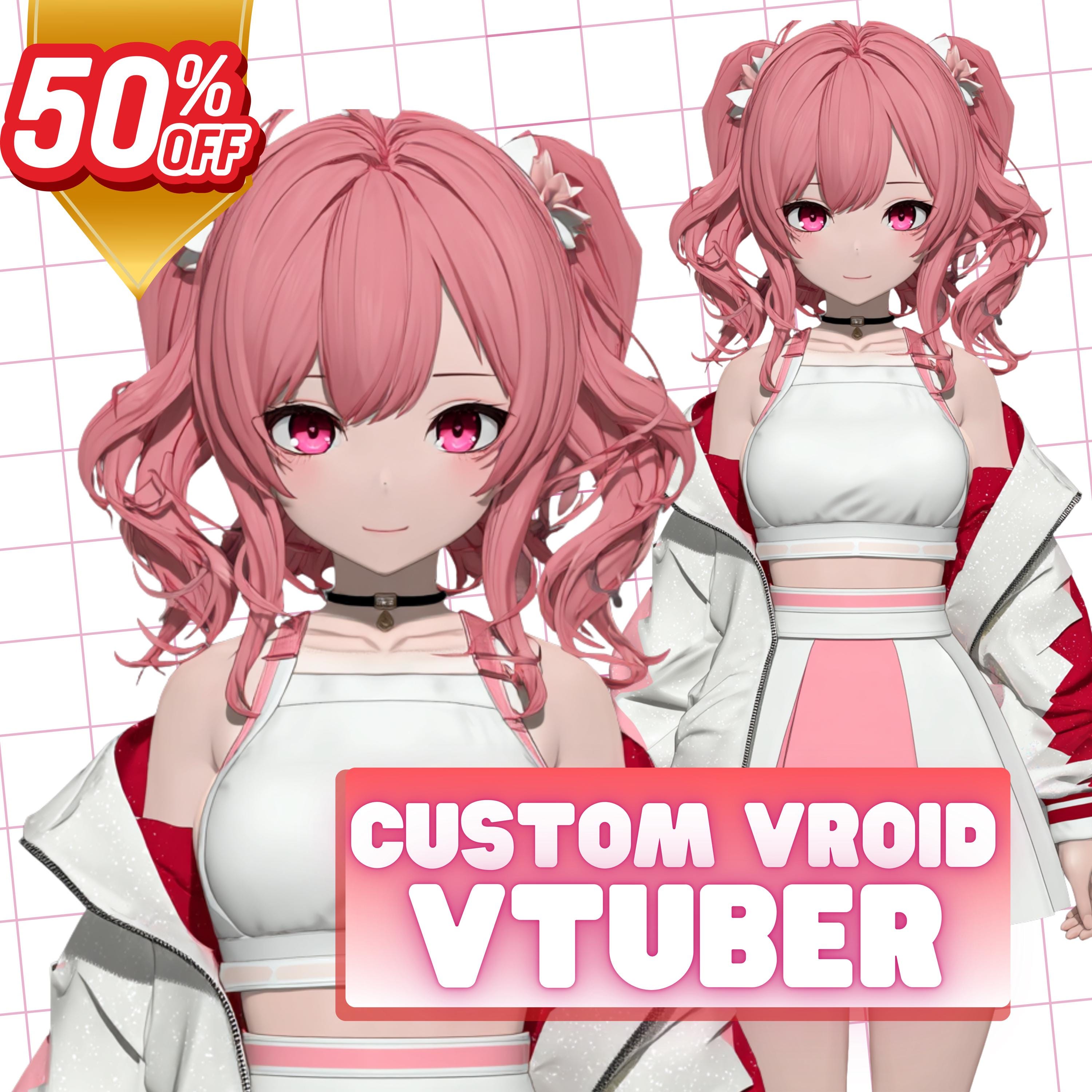Custom 3D Vtuber Avatar Vroid Model Commission Anime VRM for Streaming ...