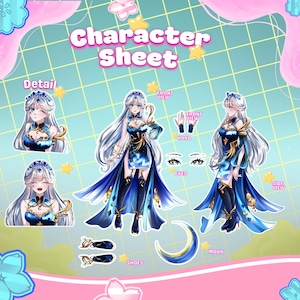 Comisión de fichas de personajes de anime personalizadas