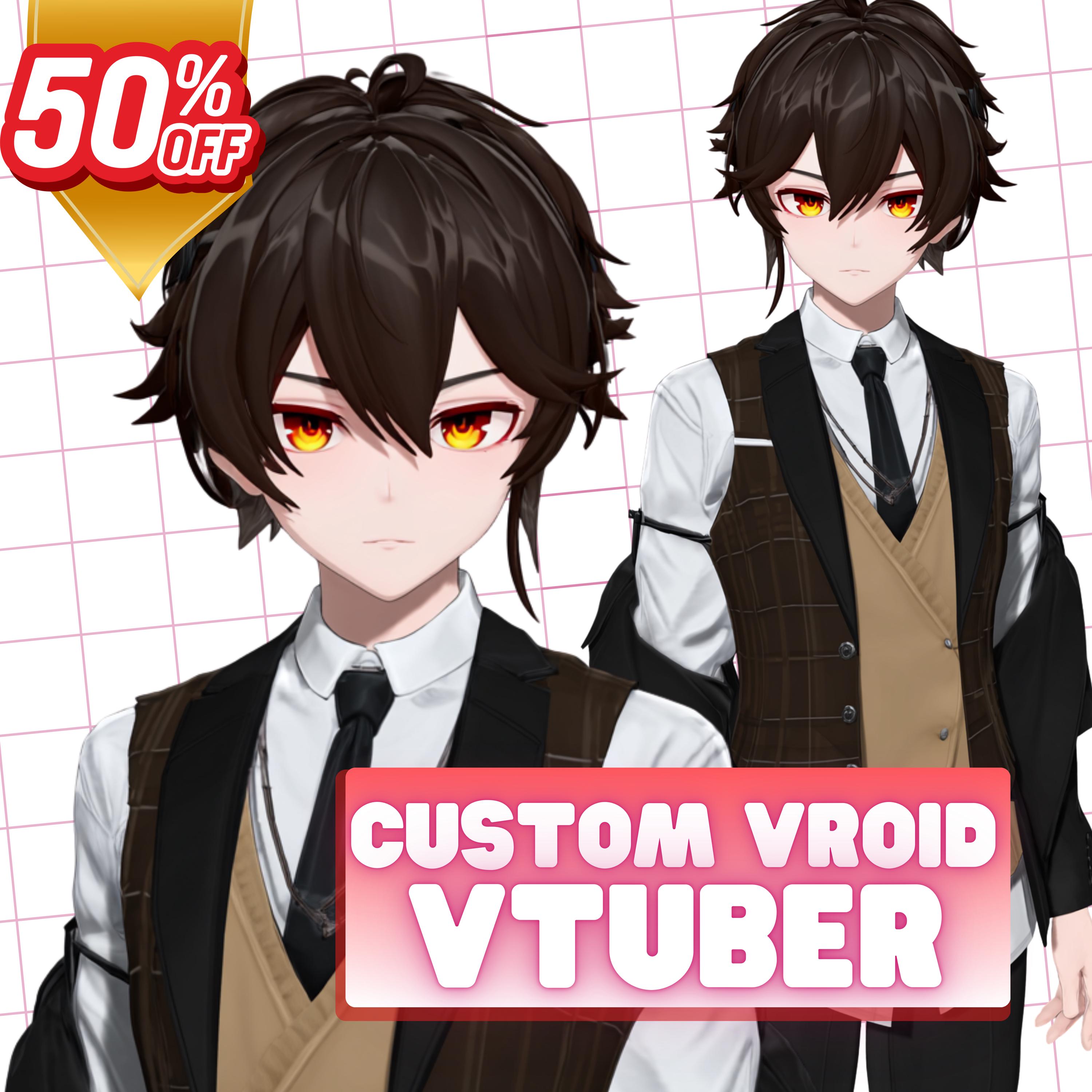 Custom 3D Vtuber Avatar Vroid Model Commission Anime VRM for Streaming ...