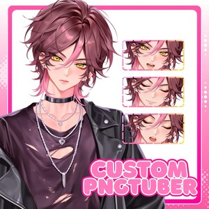 Custom PNGTuber Model | Anime Avatar For Stream Illustration | Vtuber Male & Female