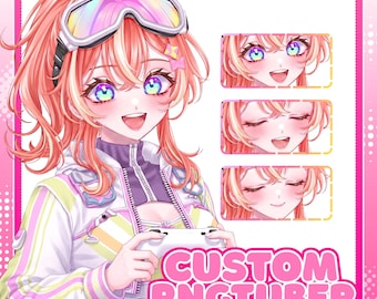 Benutzerdefiniertes PNGTuber Modell | Anime Karaoke Illustration Vtuber männlich & weiblich