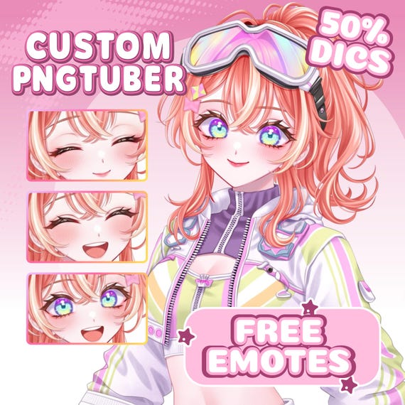 Custom PNGTuber Model | Anime Avatar For Stream | Pngtuber | Vtuber Male & Female