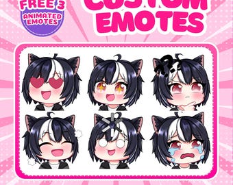 Benutzerdefinierte animierte Emotes für Twitch | Streaming-Asset VTuber-Emote