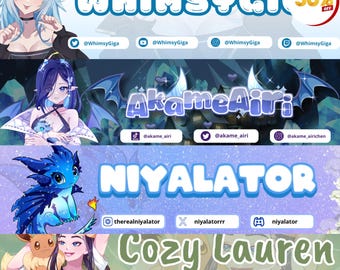 Benutzerdefinierte Anime Banner Design | Twitch, Twitter, Youtube, Discord, Kick | Animierte Objekt
