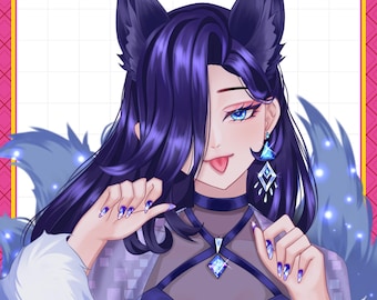 Custom Anime PFP Avatar Icon VTuber Profile Picture for Twitch Discord YouTube OC Commission