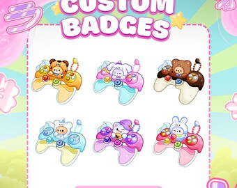 Benutzerdefinierte Vtuber Sub Abzeichen | Twitch Emotes, Tiere, Anime