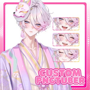 Custom PNGTuber Model | Anime Avatar For Stream Illustration | Vtuber Male & Female