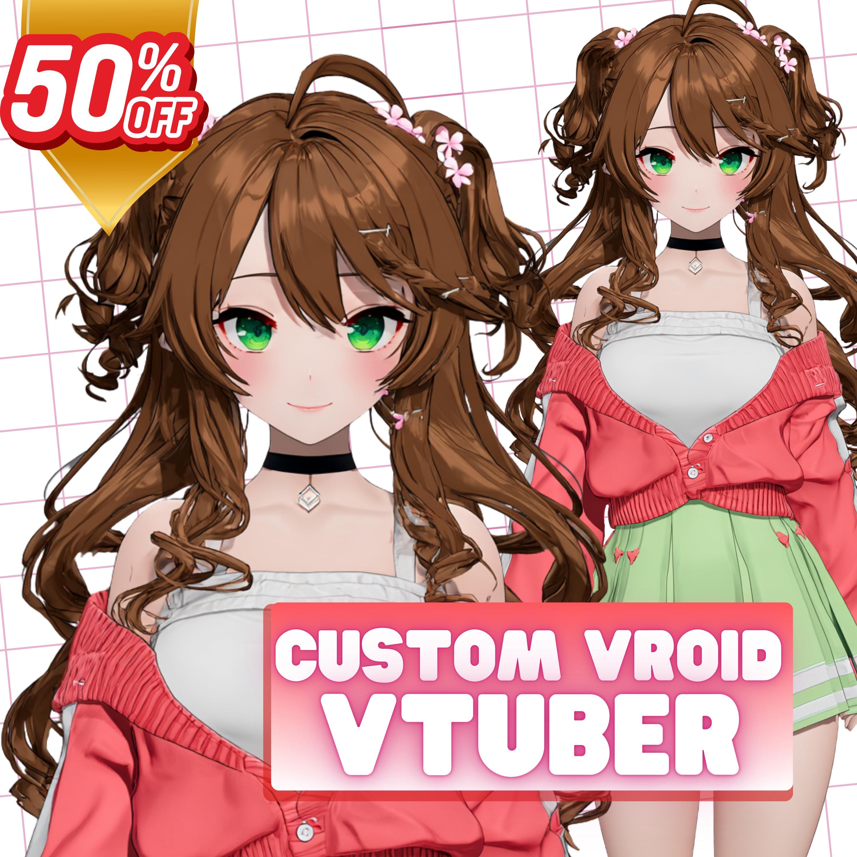 Custom 3D Vtuber Avatar Vroid Model Commission Anime VRM for Streaming ...