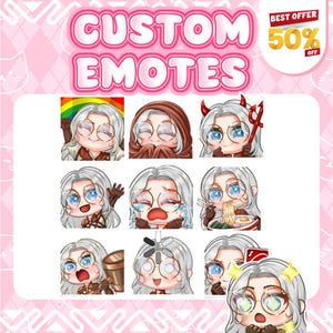 Custom Twitch Emotes, Chibi Emotes, Animated Emotes, Emotes For Streamer, YCH, Vtuber Emotes, Emotes, Twitch Emotes