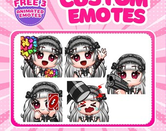 Benutzerdefinierte animierte Emotes für Twitch | Streaming-Asset VTuber-Emote