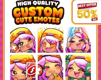 Custom Animated Emotes Twitch | Streaming Asset VTuber Emote