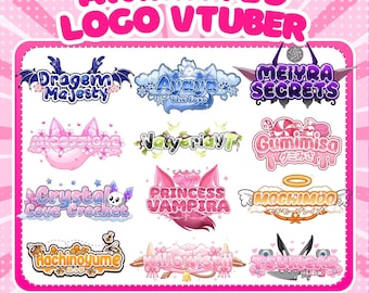 Kundenspezifisches Anime Logo Auftragsarbeit | Animiertes VTuber Branding Objekt