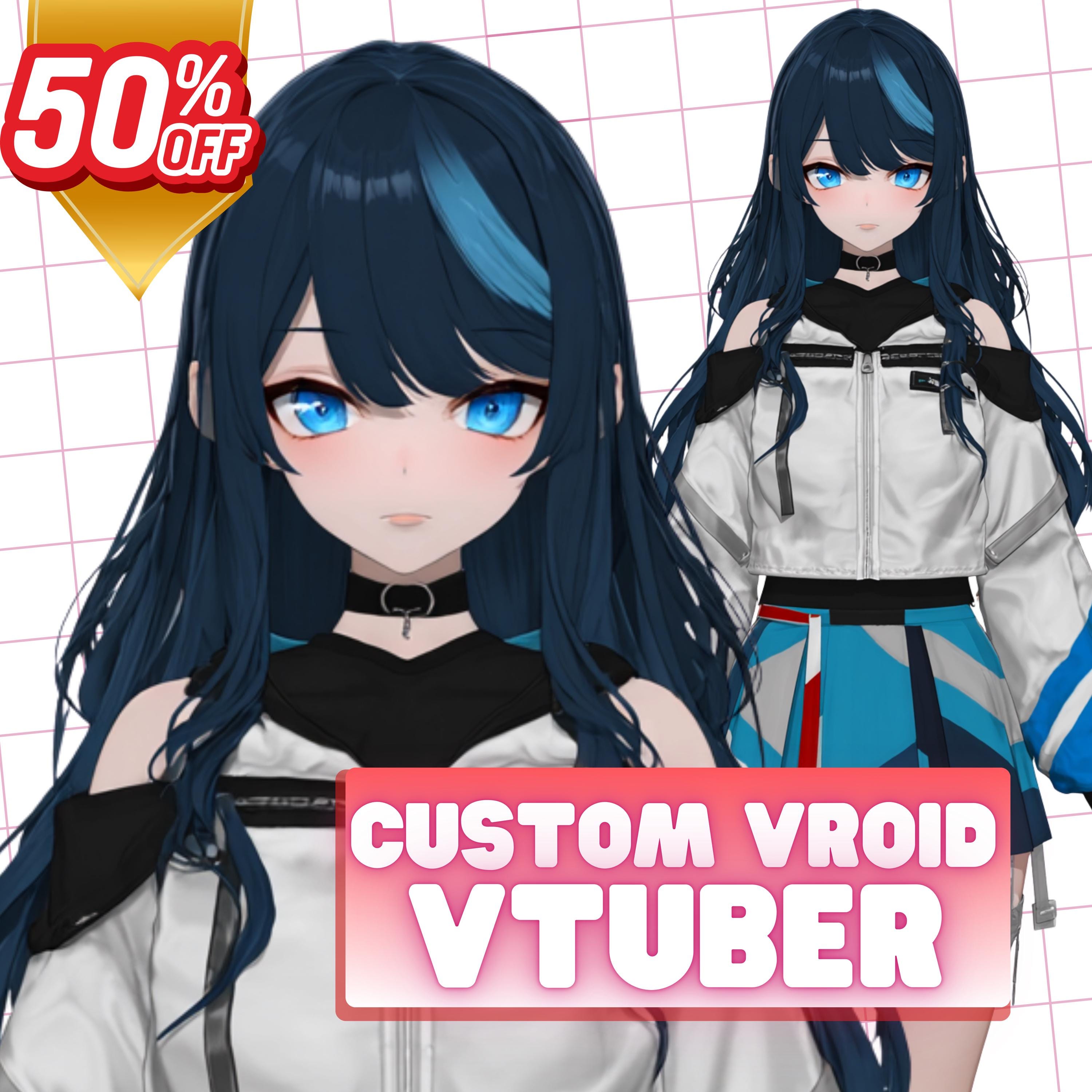 Custom 3D Vtuber Avatar Vroid Model Commission Anime VRM for Streaming ...