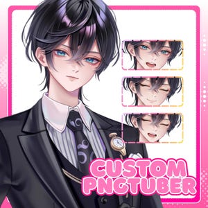 Custom PNGTuber Model | Anime Avatar For Stream Illustration | Vtuber Male & Female