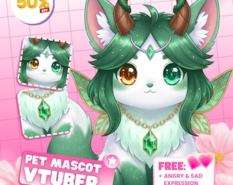 Custom VTuber Haustier Maskottchen Live2D Anime Stream Begleiter PNG Modell für Twitch und YouTube