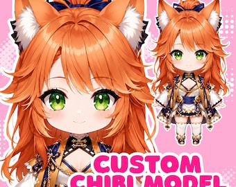 Benutzerdefiniertes Chibi-VTuber-Modell | Live2D PNGTuber-Avatar-Design