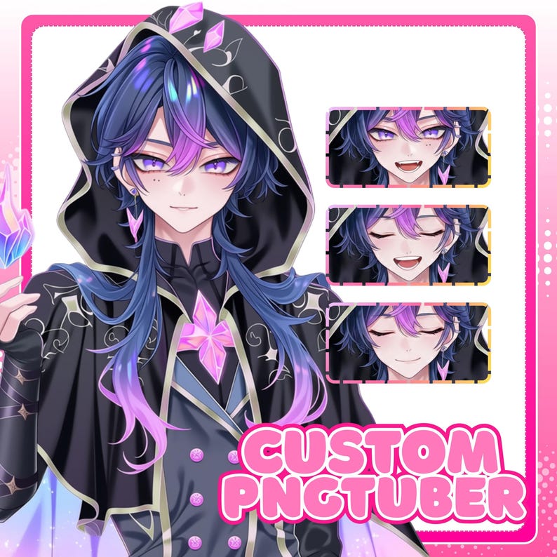Custom PNGTuber Model | Anime Avatar For Stream Illustration | Vtuber Male & Female