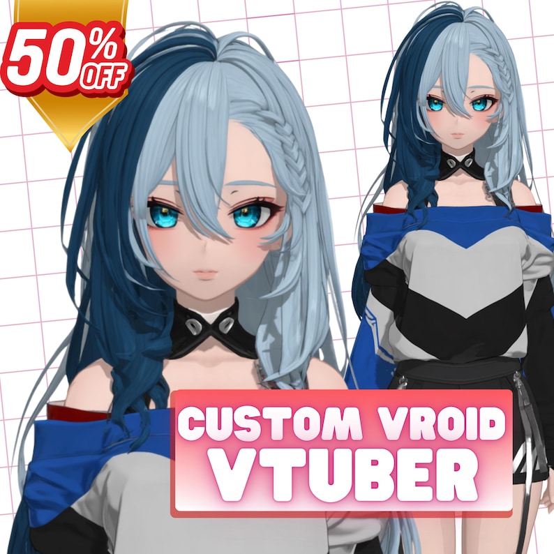 Custom 3D Vtuber Avatar Vroid Model Commission Anime VRM for Streaming ...