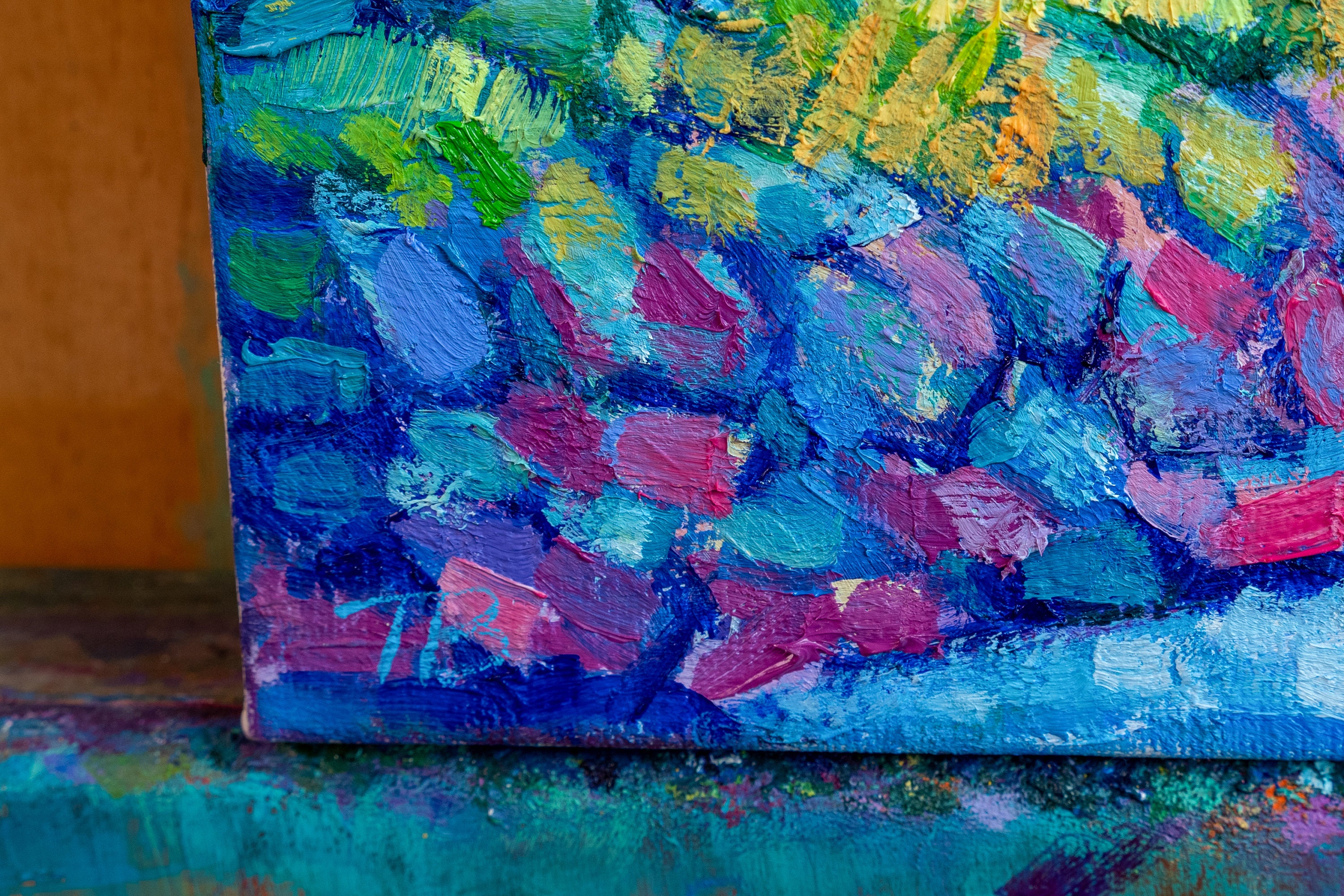 Canyon Stream Impressionist Painting Landscape Painting Original Oil