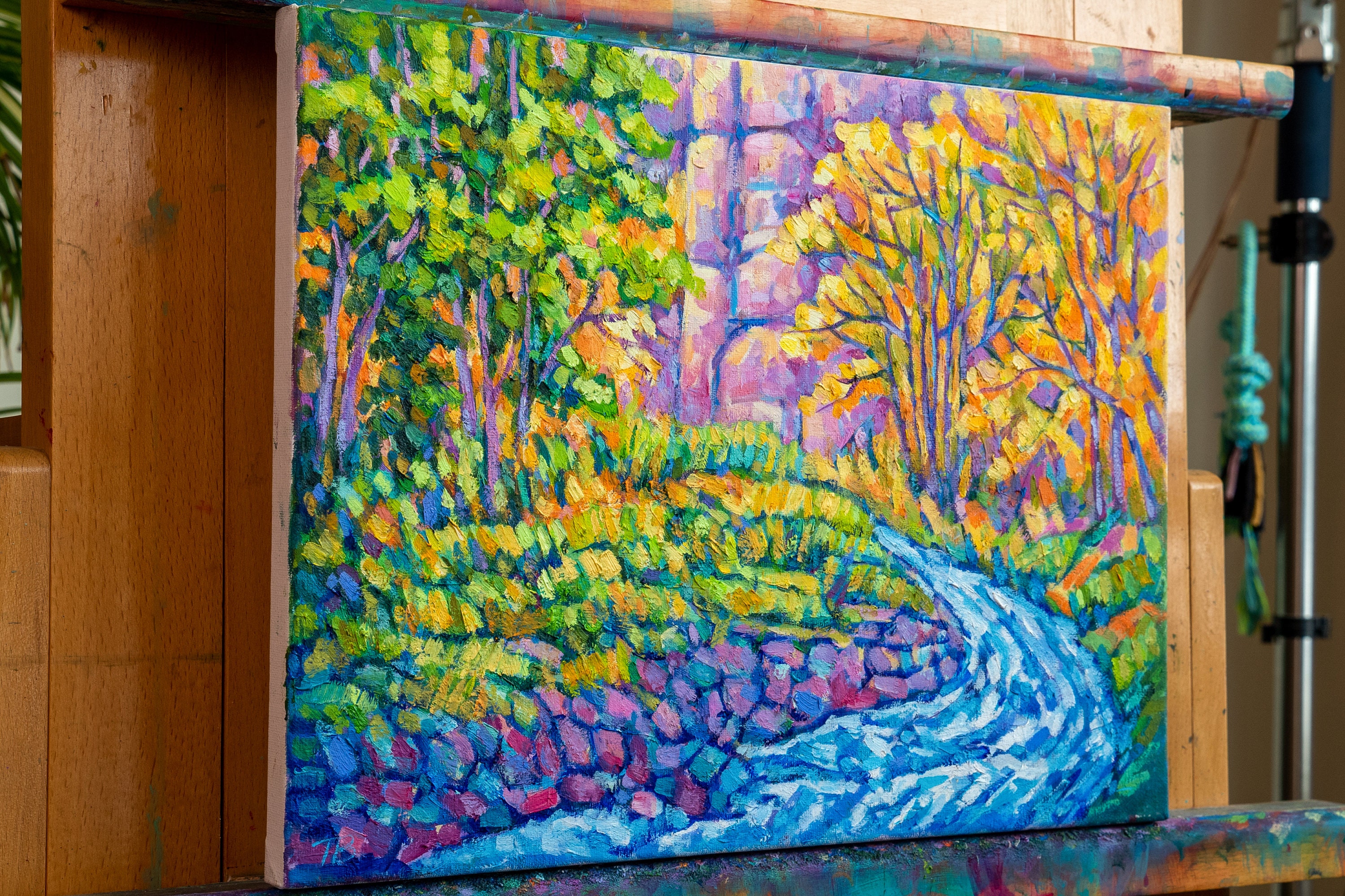 Canyon Stream Impressionist Painting Landscape Painting Original Oil