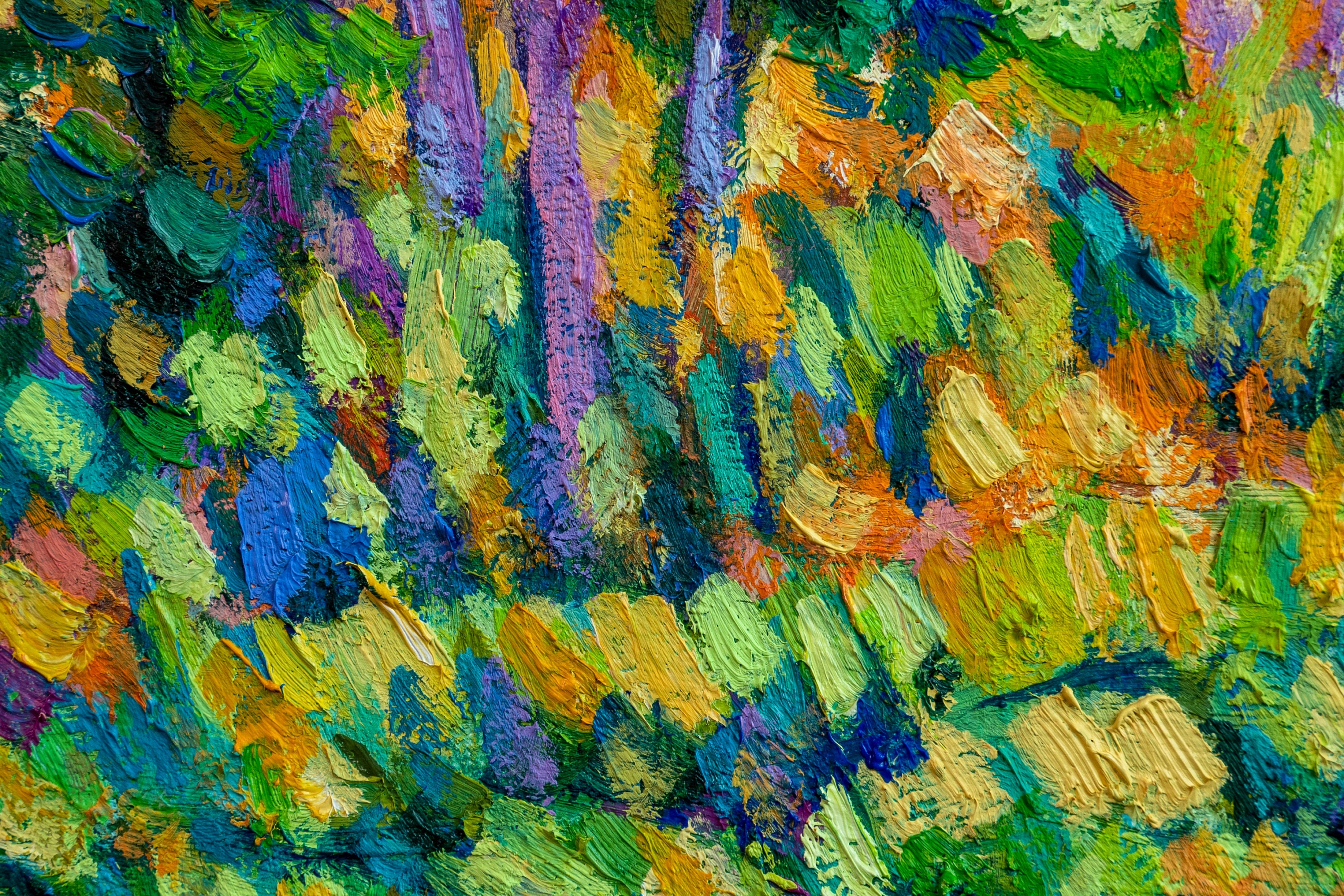 Canyon Stream Impressionist Painting Landscape Painting Original Oil