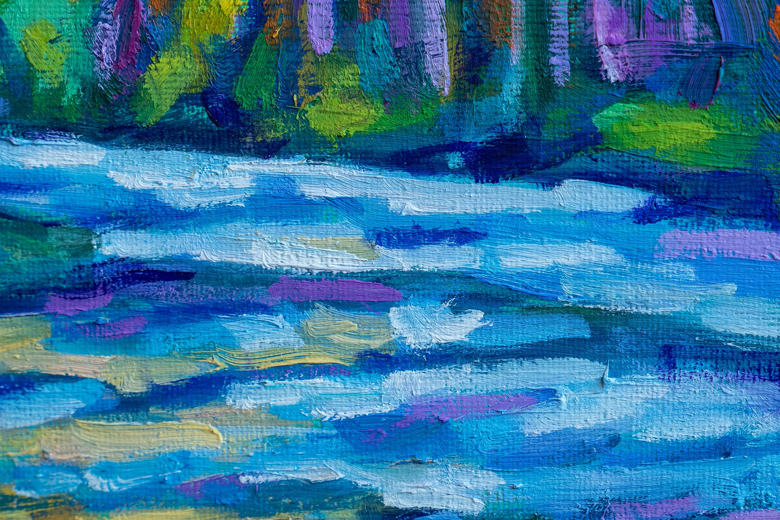 Original Oil Painting Autumn Canyon Impressionist Painting Etsy