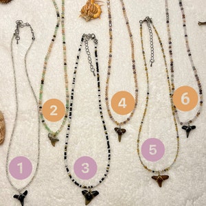Beaded Shark Tooth Necklace MEDIUM