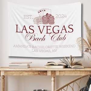 Custom Las Vegas Bachelorette Banner, Personalized Vegas Party Wall Tapestry, Casino Themed Decor, Girls Weekend Photo Backdrop, Bach Decor